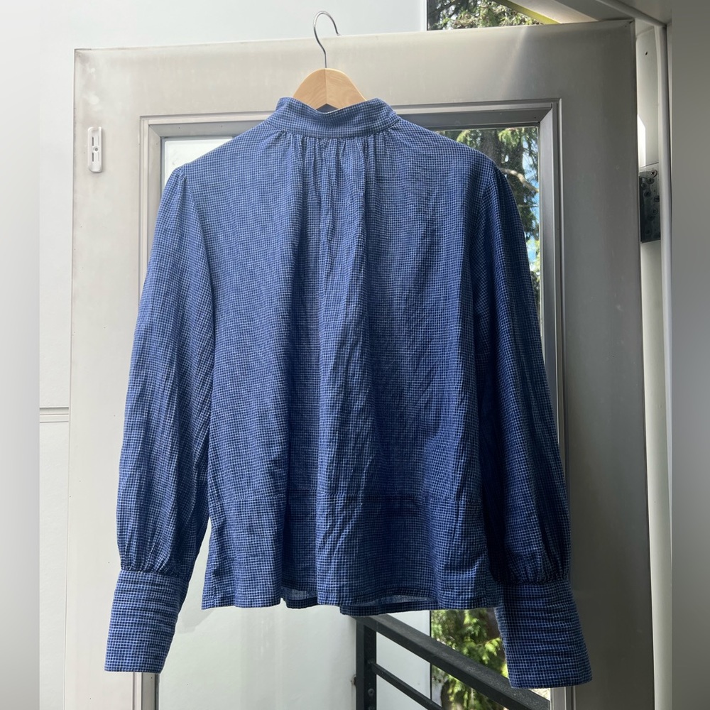 Blue Small tile women’s blouse